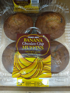 Trader Joe's Banana Chocolate Chip Muffins (4 Count)