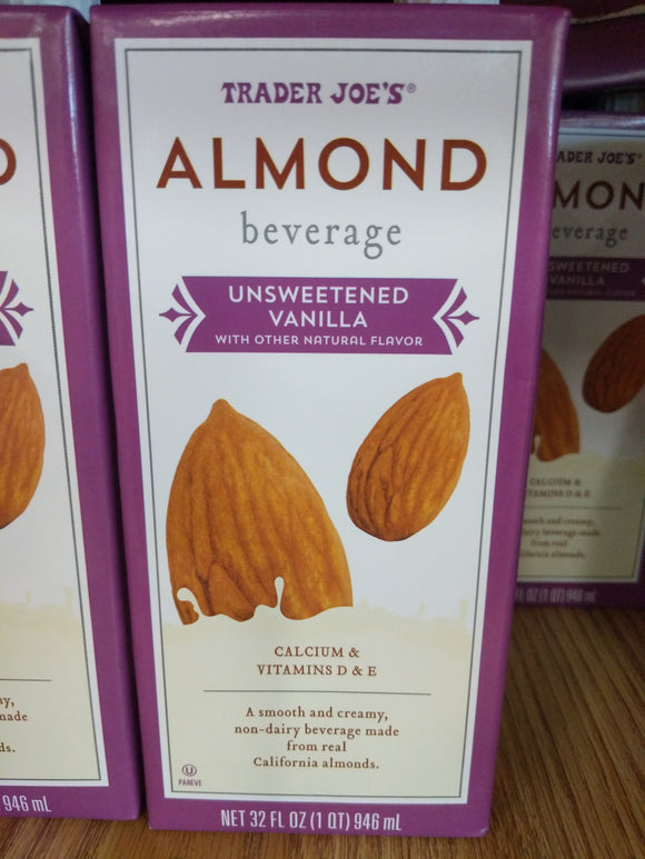 Trader Joe's Almond Smooth Non-Dairy Beverage (Vanilla, Unsweetened)