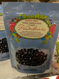 Trader Joe's Dark Chocolate Covered Powerberries (Real Fruit Juice Pieces made with Acai, Pomegranate, Cranberry and Blueberry Juiced dipped in smooth Dark Chocolate)