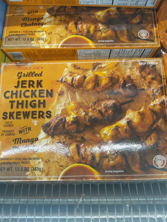 Trader Joe's Grilled Jerk Chicken Skewers with Mango Chutney (Frozen)