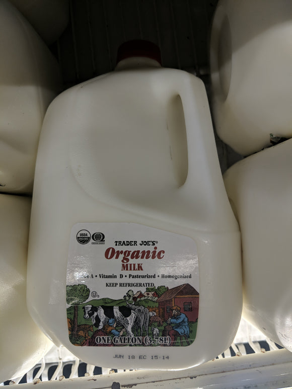 Trader Joe's Organic Milk (Whole, gallon)
