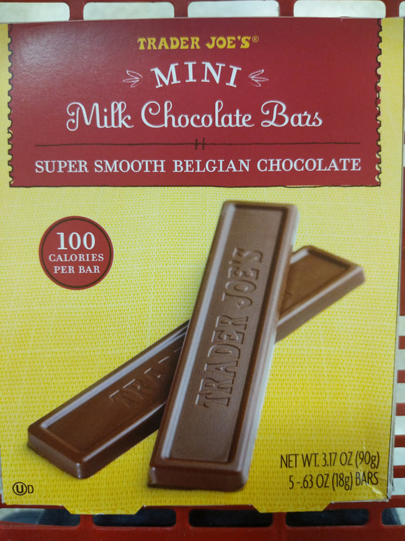 Trader Joe's 100 Calorie Chocolate Bar (Milk Chocolate) (Smooth and Creamy Belgian Chocolate)