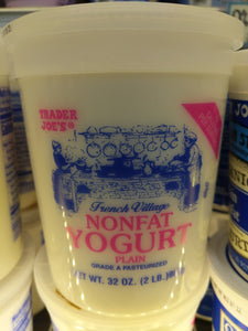 Trader Joe's French Village Nonfat Yogurt (Plain, 32 oz.)