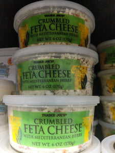 Trader Joe's Crumbled Feta Cheese (with Mediterranean Herbs)
