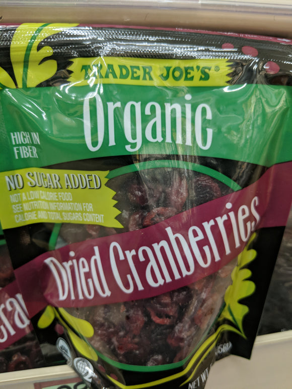 Trader Joe's Organic Dried Cranberries (No Sugar Added)
