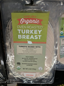 Trader Joe's Organic Oven Roasted Sliced Turkey Breast