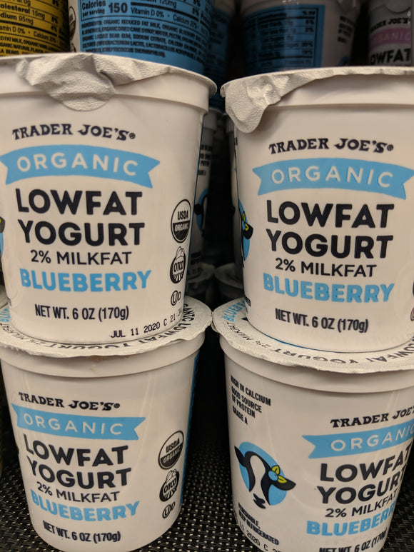 Trader Joe's Organic Lowfat Yogurt (Blueberry)