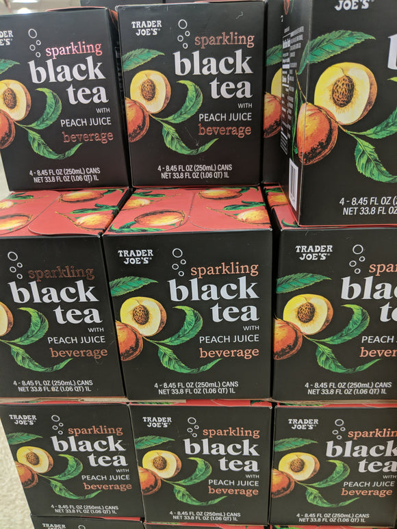 Trader Joe's Sparkling Black Tea (with Peach Juice)