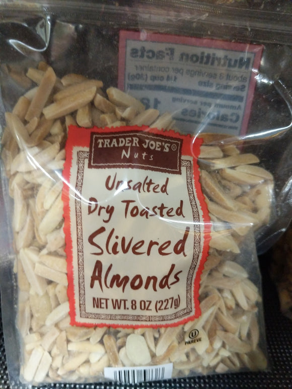 Trader Joe's Unsalted and Dry Roasted Slivered Almonds