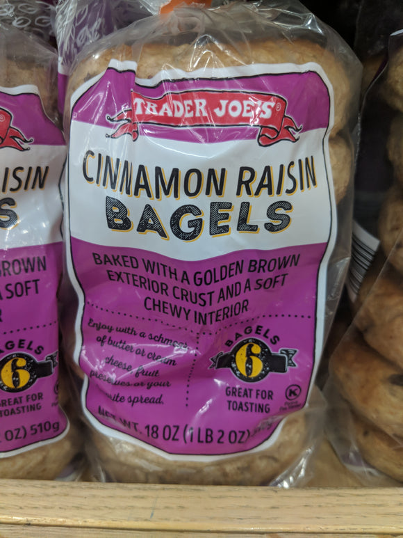 Trader Joe's Cinnamon Raisin Bagels (6 Count)