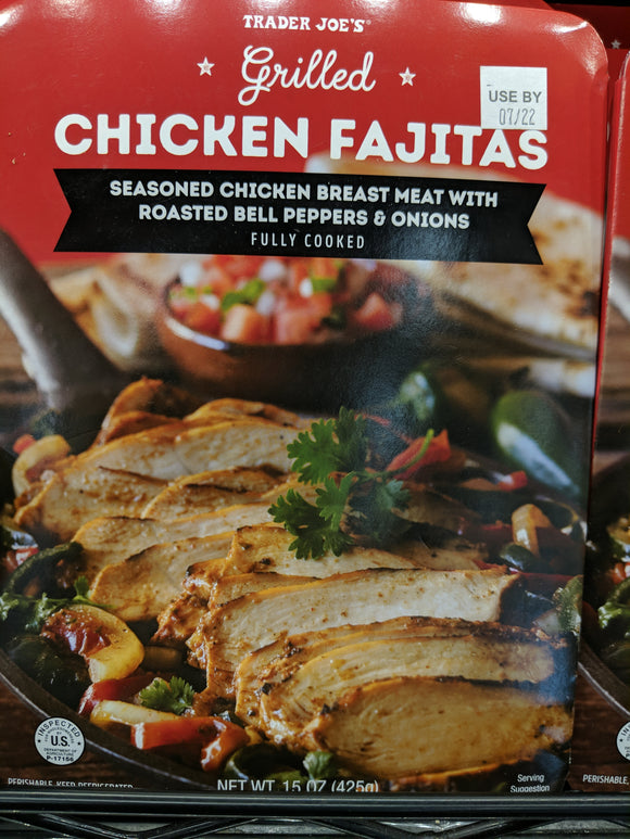 Trader Joe's Chicken Fajitas (w/ Grilled Chicken Breast, Red Peppers and Onions)