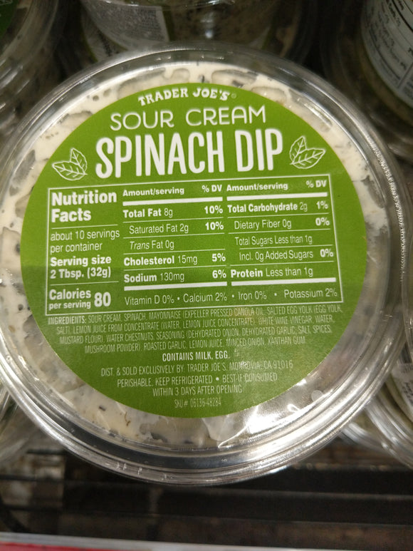 Trader Joe's Spinach Sour Cream Dip