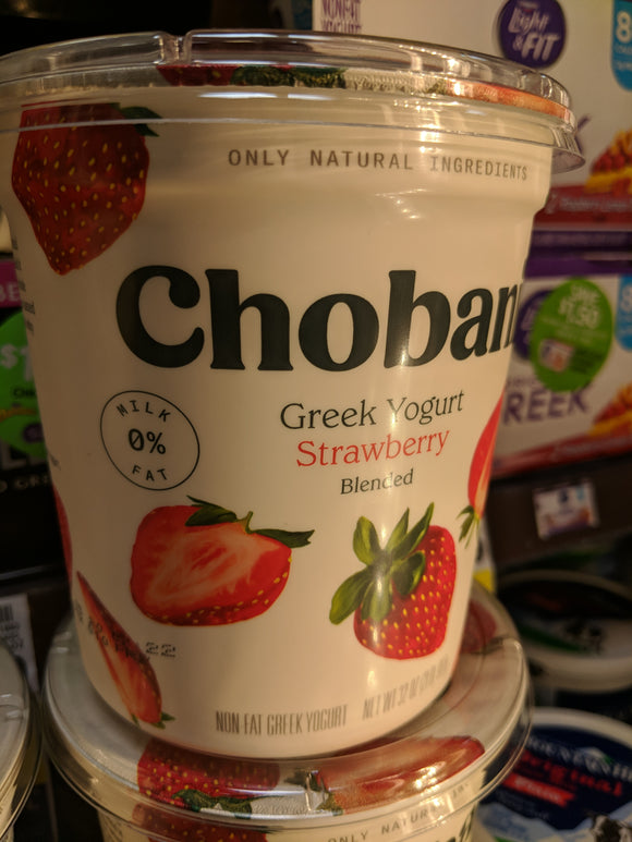 Chobani Strawberry Greek Yogurt (Large)
