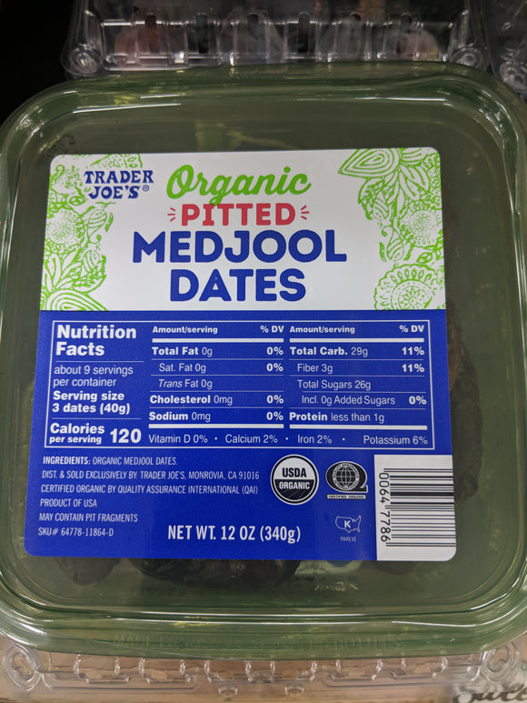 Trader Joe's Organic Pitted Medjool Dates