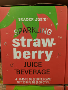 Trader Joe's Sparkling Strawberry Juice (4 pack)