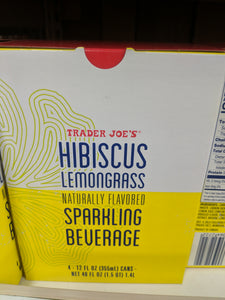 Trader Joe's Hibiscus Lemongrass Sparkling Beverage (4 pack)