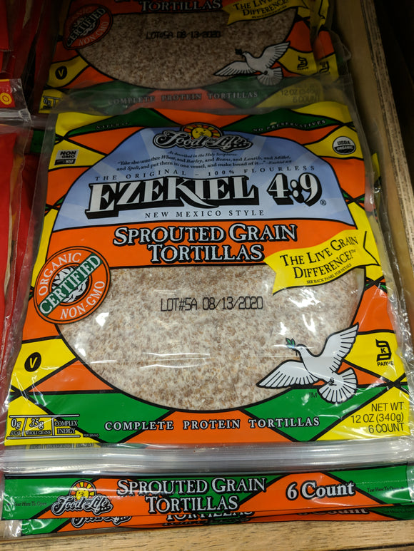 Ezekiel 4:9 Organic Sprouted Grain Tortilla (6 Count)