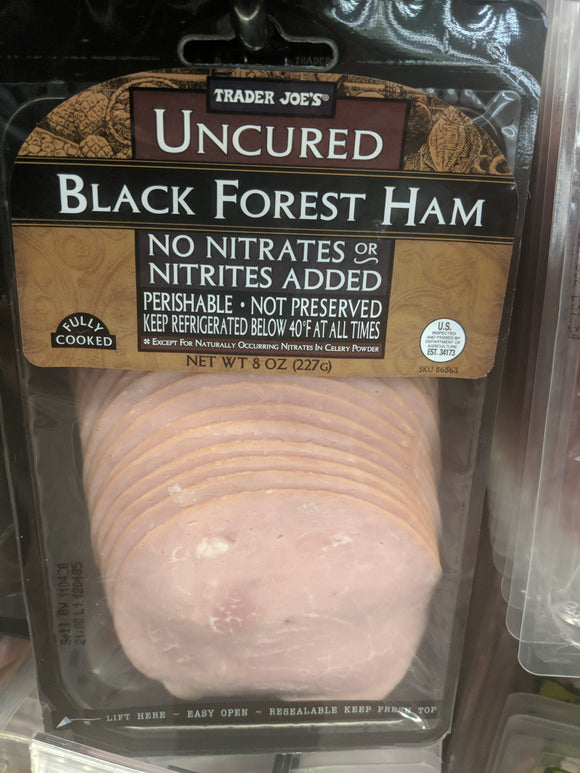Trader Joe's Uncured Sliced Black Forest Ham