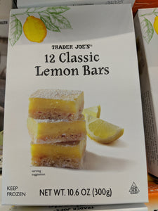 Trader Joe's 12 Classic Lemon Bars (Frozen)
