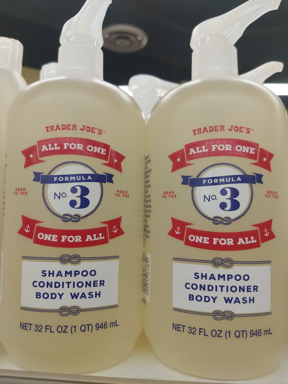Trader Joe's All for One One for All Shampoo, Conditioner and Body Wash