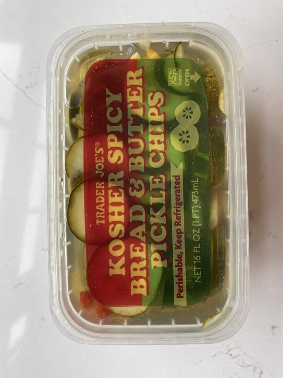 Trader Joe's Kosher Spicy Bread and Butter Pickle Chips (Refrigerated)