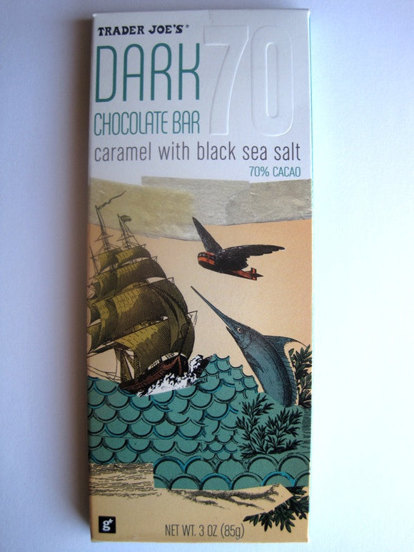 Trader Joe's Dark Chocolate Bar Caramel w Sea Salt