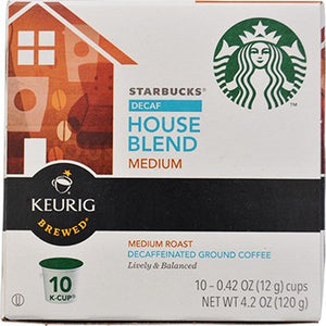 Starbucks Pods K Cup House Blend Decaffeinated