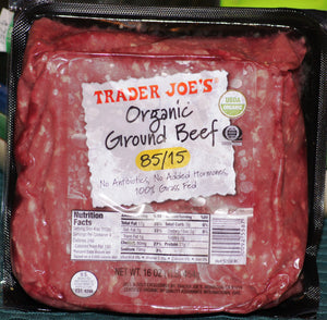 Trader Joe's Organic 85/15 Grass Fed Ground Beef
