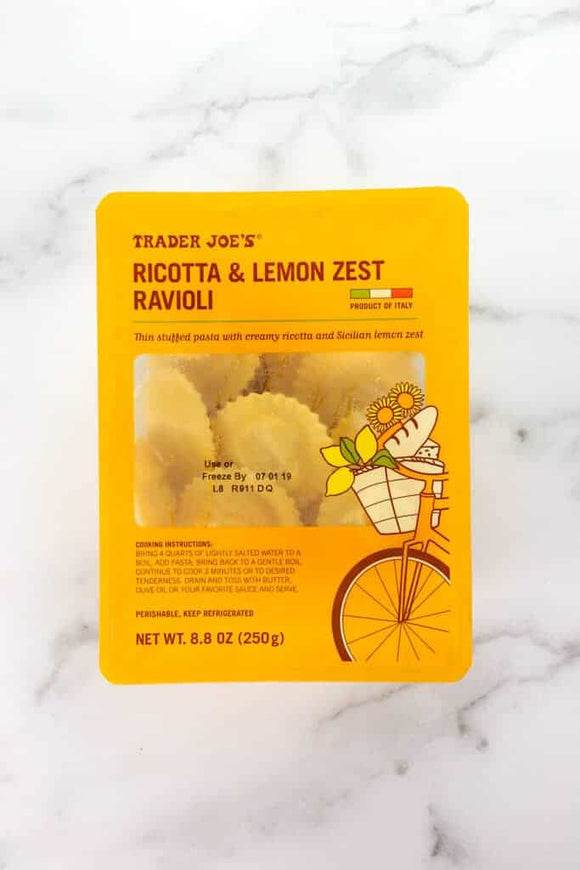 Trader Joe's Ricotta and Lemon Zest Ravioli