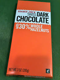 Trader Joe Swiss Dark Chocolate w/ Whole Hazelnuts