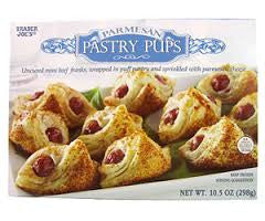 Trader Joe's Parmesan Pastry Pups (Uncured mini beef franks wrapped in puff pastry and sprinkled with parmesan cheese)