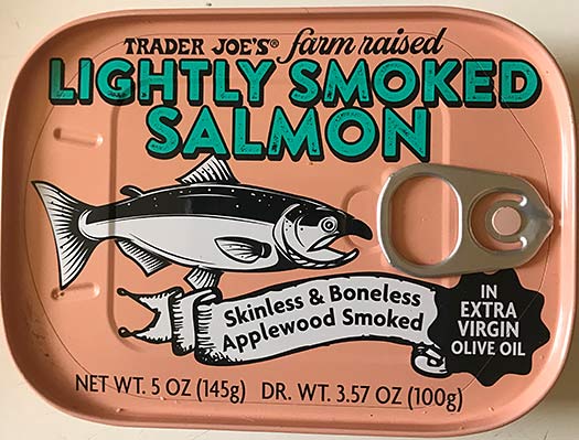 Trader Joe's Lightly Smoked Salmon (Skinless, Boneless, Canned)