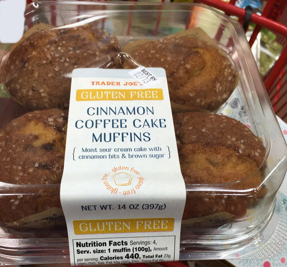 Trader Joe's Gluten Free Cinnamon Coffee Cake Muffins (4 Count)
